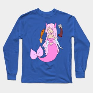 Axolotls and Mermaid Long Sleeve T-Shirt